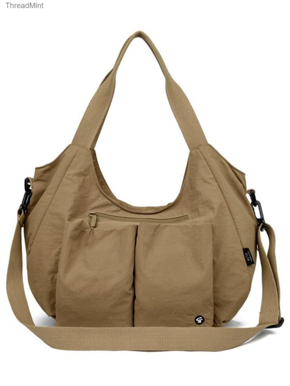 Large Slouchy Waterproof Nylon Tote Bag for Women Shoulder Hobo Purse Work